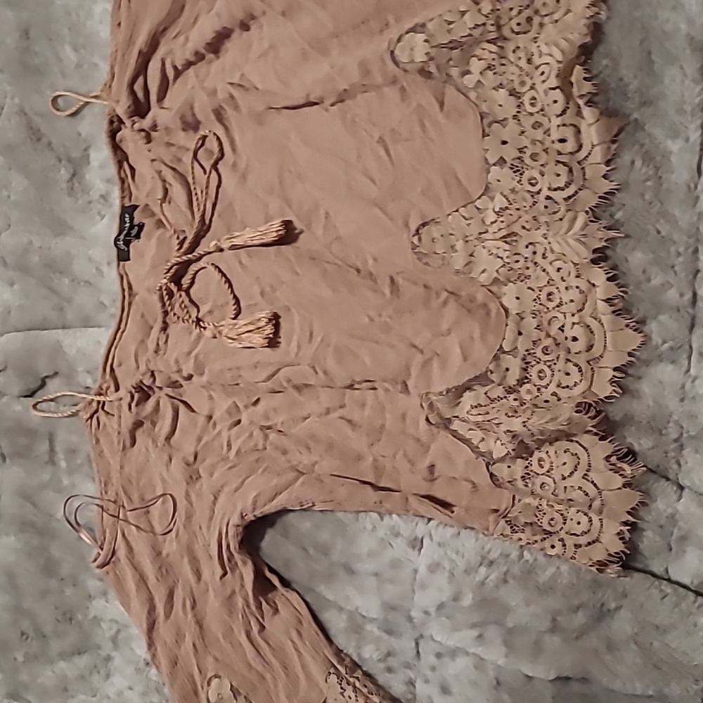 Shinestar cold shoulder bo ho top. Too many cute details and designs to list